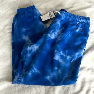 NWT Ralph Lauren tie-dye print cotton joggers
